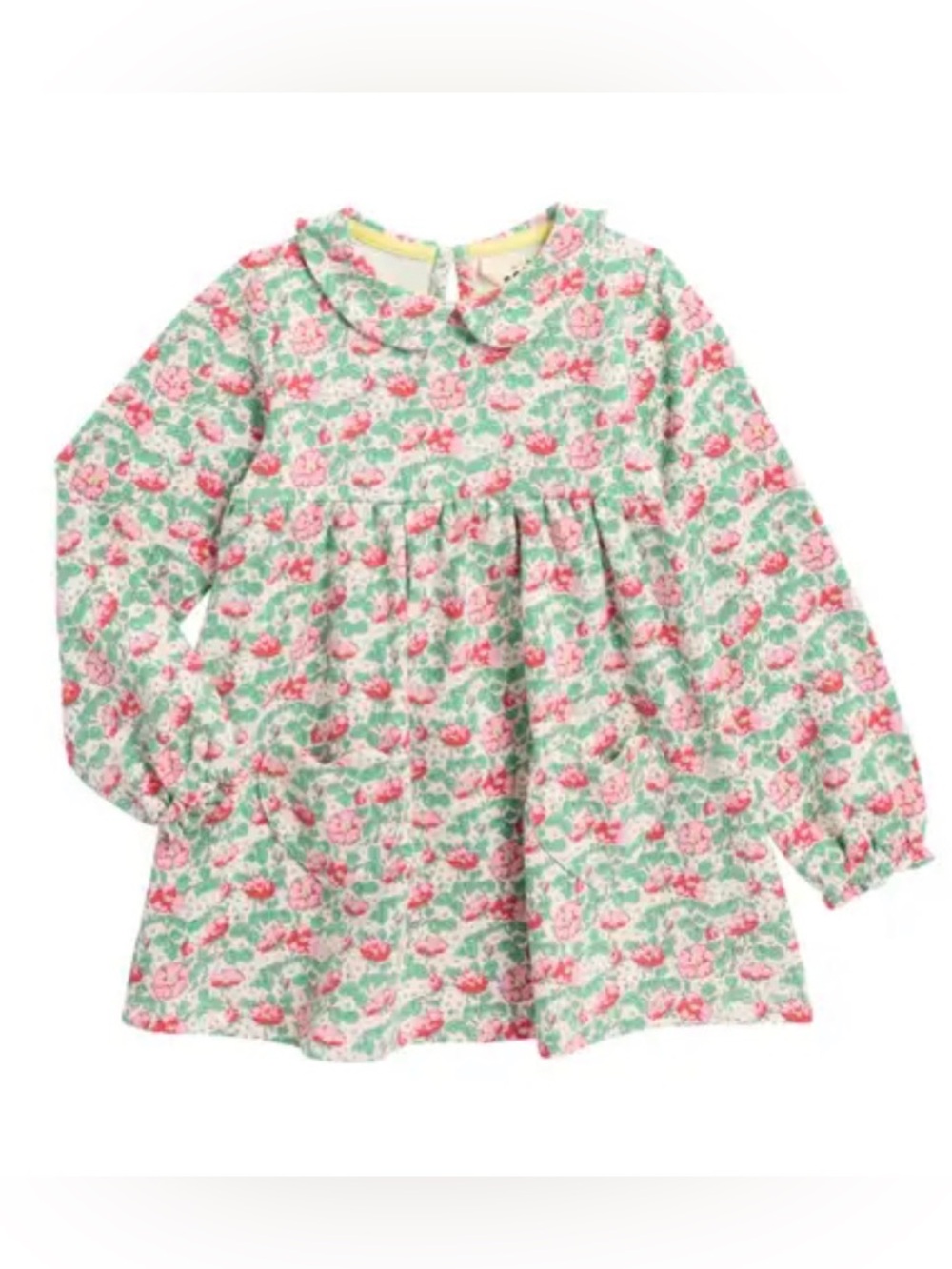 EUC Mini Boden Kids' Long Sleeve Stretch Cotton Floral Tunic